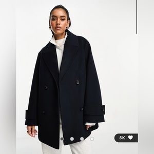 ASOS Design melton pea coat
